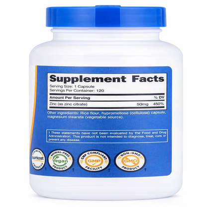 Citrato de Zinc - Nutricost x120caps