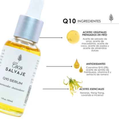 Sérum Facial Q10- Coco Salvaje x30ml
