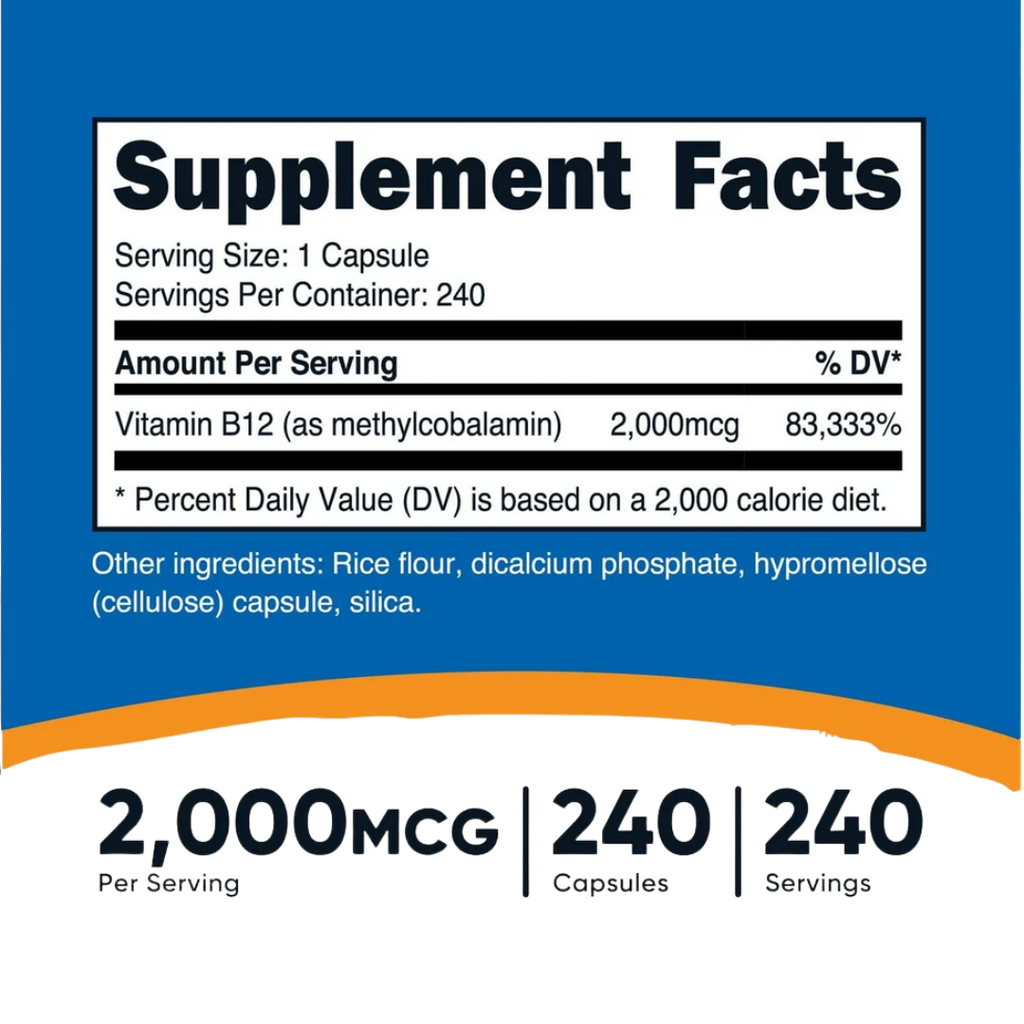 Vitamina B12 - Nutricost x120caps