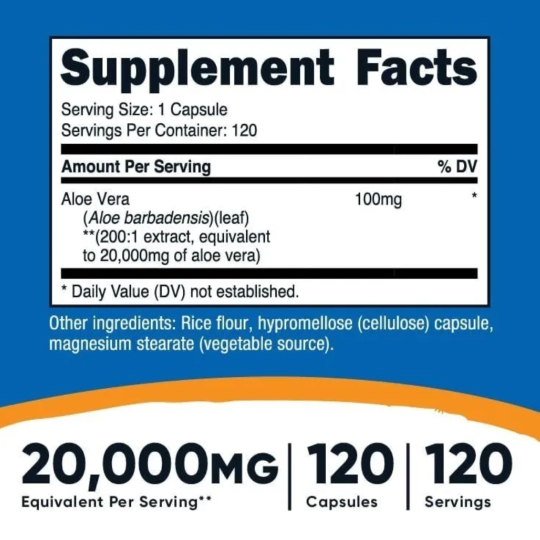 Aloe Vera - Nutricost -  x120caps