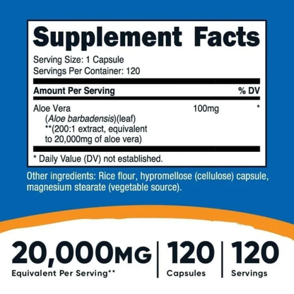Aloe Vera - Nutricost -  x120caps