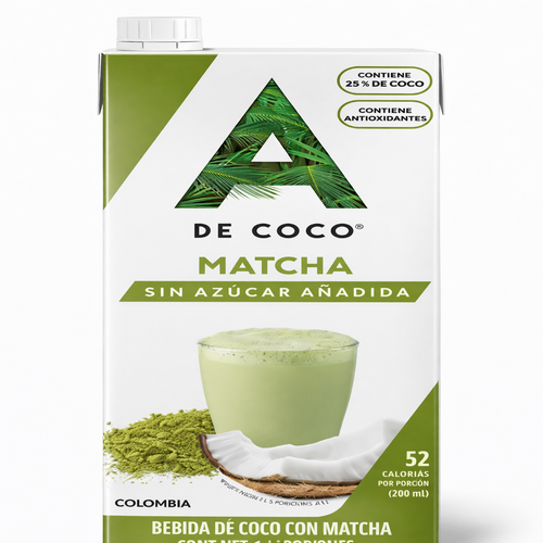 Leche de Coco con Matcha - A de Coco x1litro