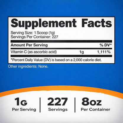 Vitamina C En Polvo - Nutricost x227g