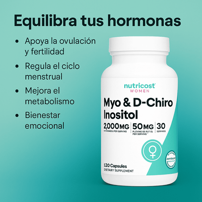 MYO & D-Chiro Inositol - Nutricost x120caps