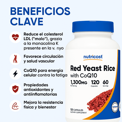 Red Yeast Rice With CoQ10 - Nutricost x120caps
