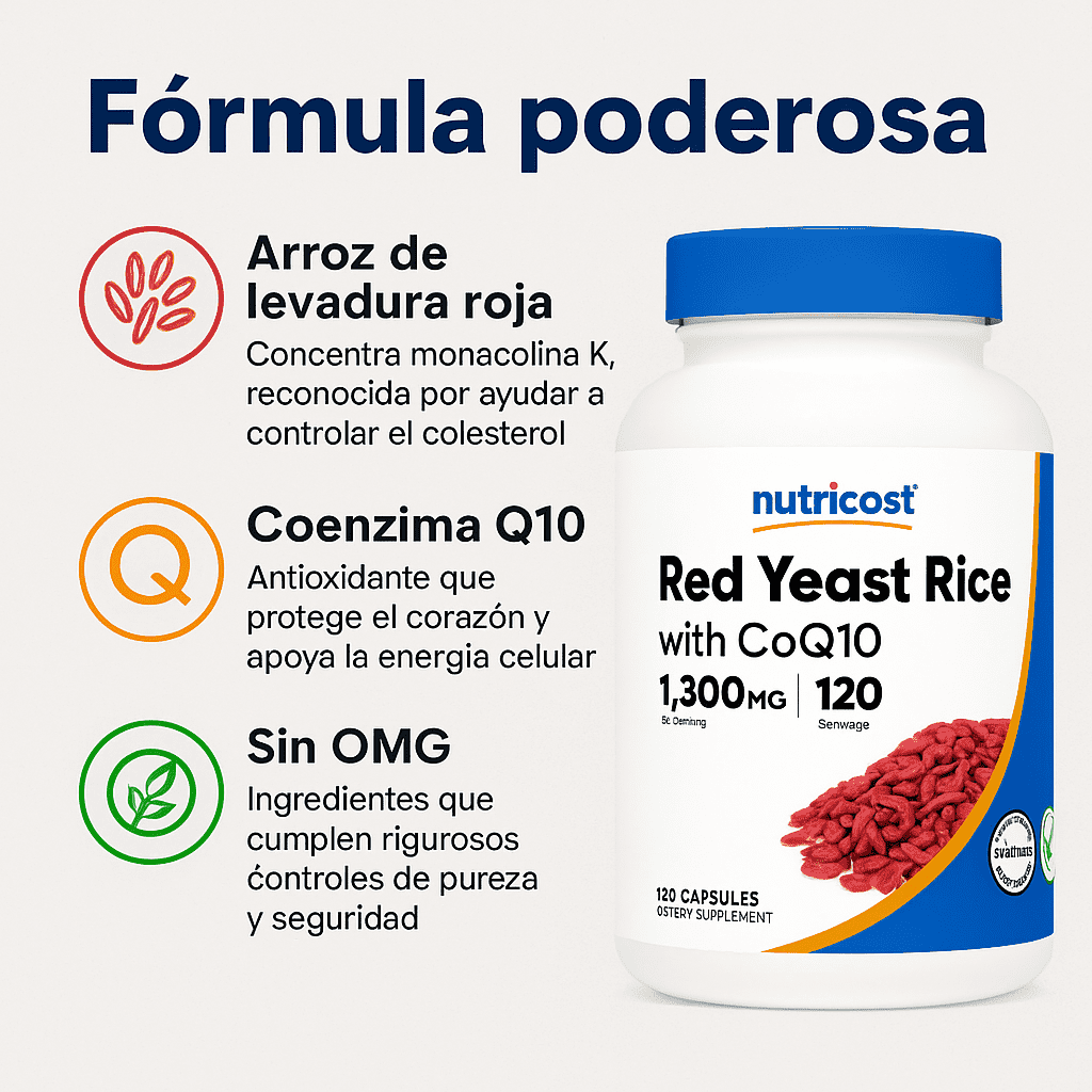 Red Yeast Rice With CoQ10 - Nutricost x120caps