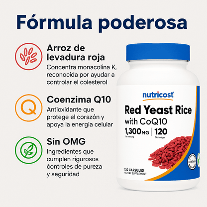 Red Yeast Rice With CoQ10 - Nutricost x120caps