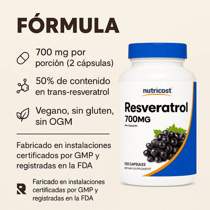 Resveratrol - Nutricost x120caps