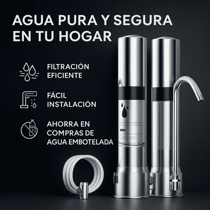 FILTRO ACERO QUIRURGICO 2 ETAPAS ULTRAFILTRACCIÓN PURIFIL