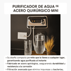 FILTRO PURIFICADOR DE AGUA EN ACERO QUIRURGUCO