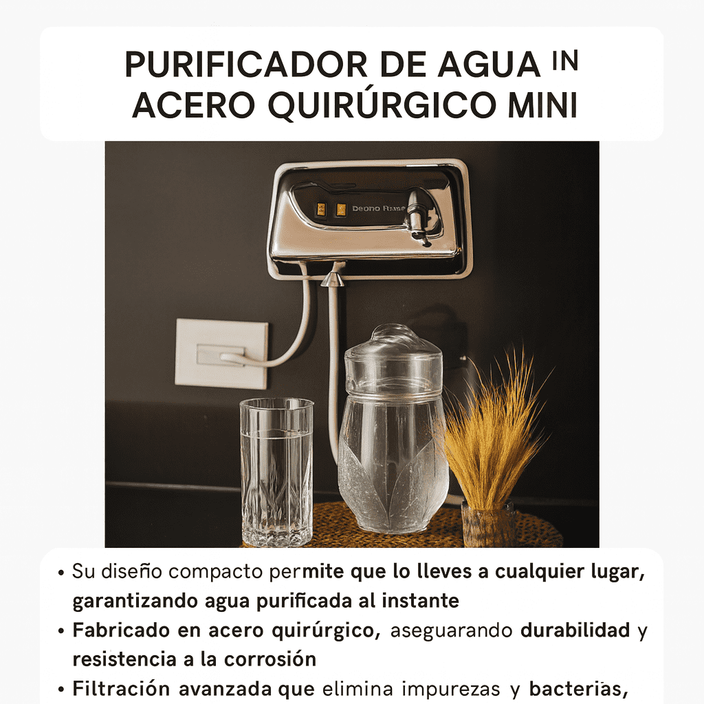 FILTRO PURIFICADOR DE AGUA EN ACERO QUIRURGUCO