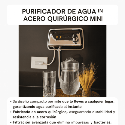 FILTRO PURIFICADOR DE AGUA EN ACERO QUIRURGUCO