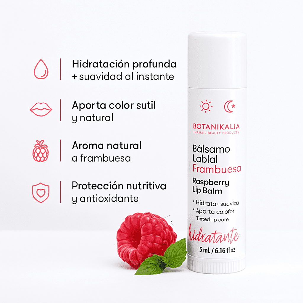 Bálsamo Labial Hidratante Frambuesa - Botanikalia x5ml