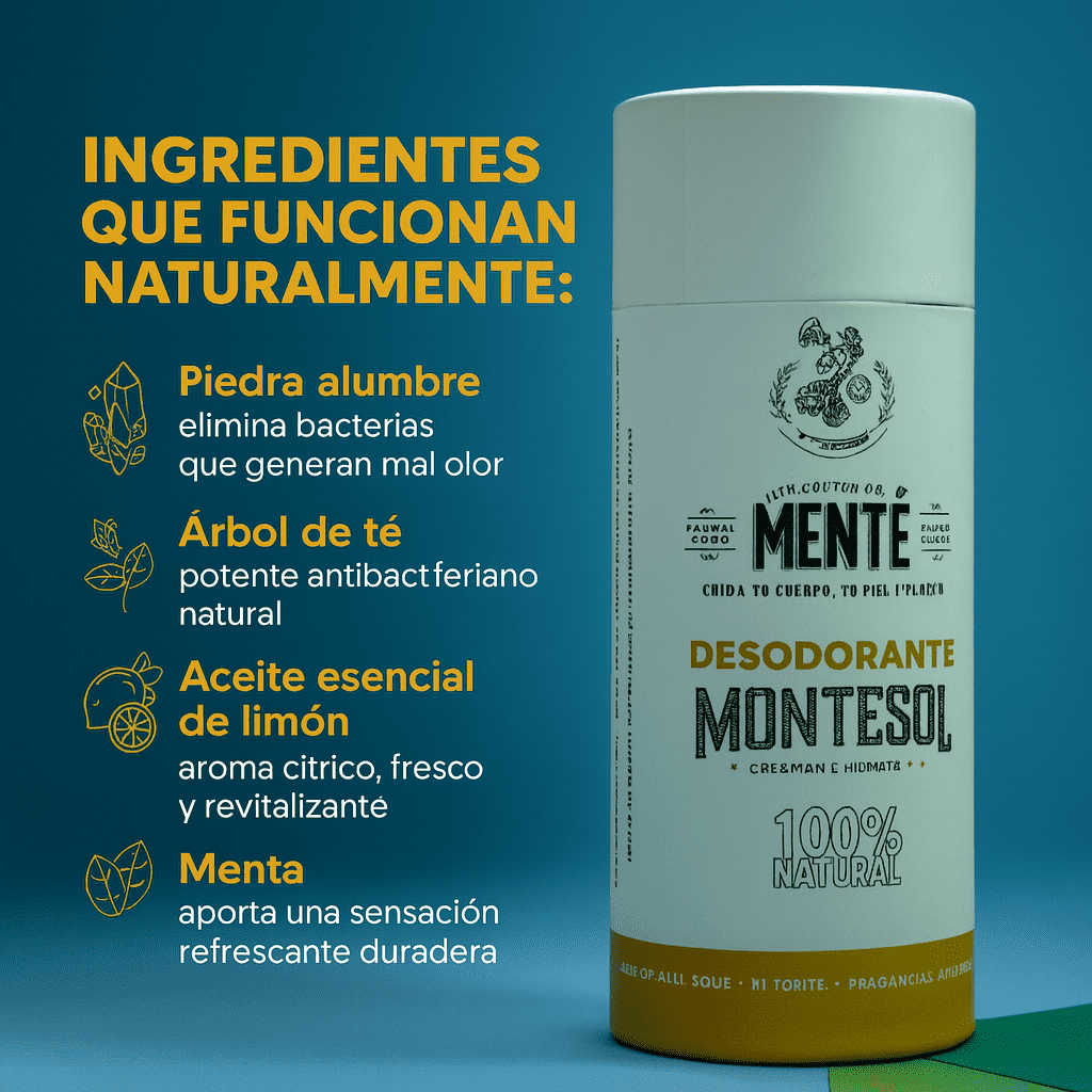 Desodorante Menté 100% Natural - Montesol