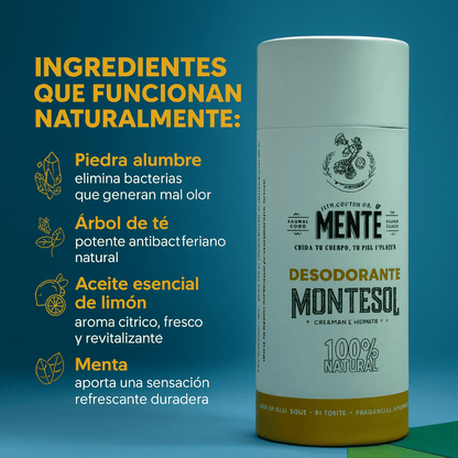 Desodorante Menté 100% Natural - Montesol