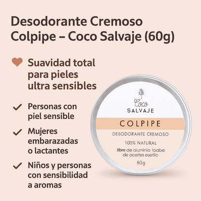 Desodorante Natural Cremoso Colpipe - Coco Salvaje