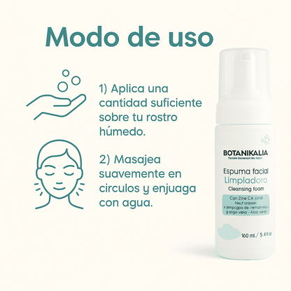 Espuma Facial Limpiadora - Botanikalia x160ml