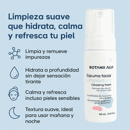 Espuma Facial Limpiadora - Botanikalia x160ml