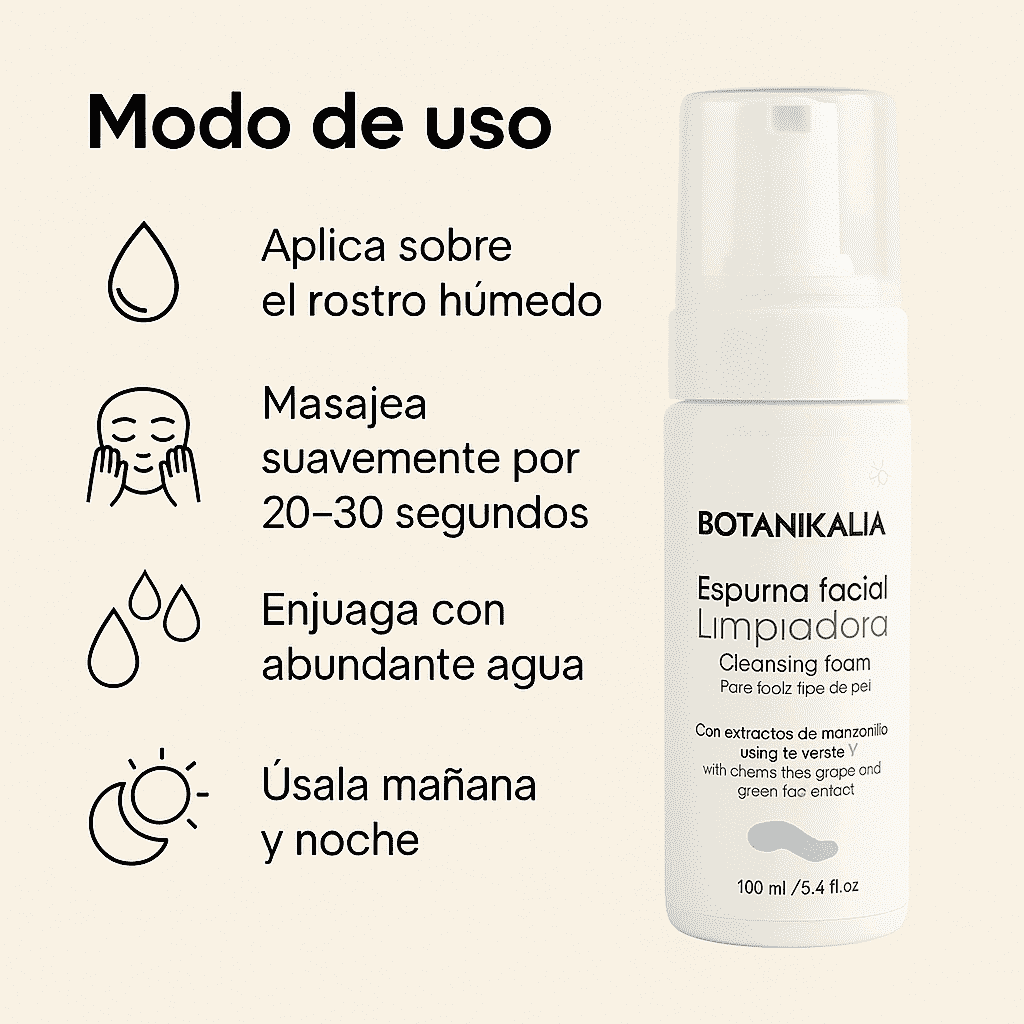 Espuma Facial Limpiadora - Botanikalia x160ml