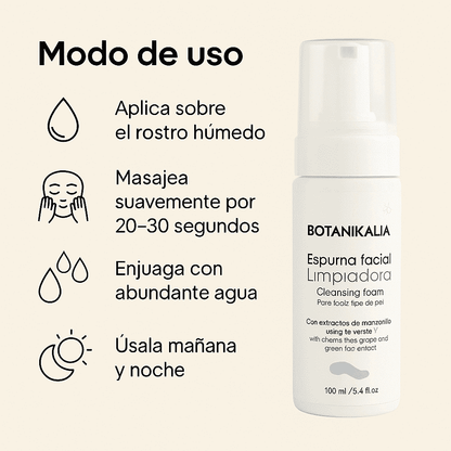 Espuma Facial Limpiadora - Botanikalia x160ml