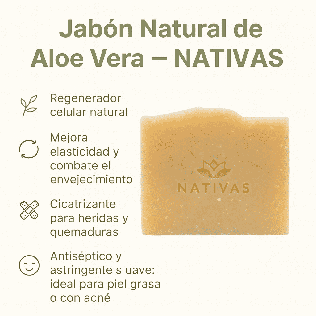 Jabón De Aloe Vera - Soy Nativas x75g