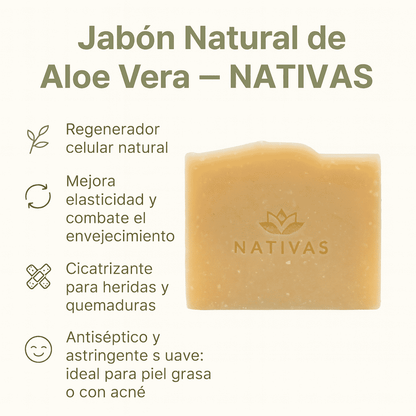 Jabón De Aloe Vera - Soy Nativas x75g