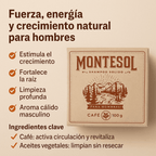 Shampoo Sólido Montesol para Hombres - Café (100 g)