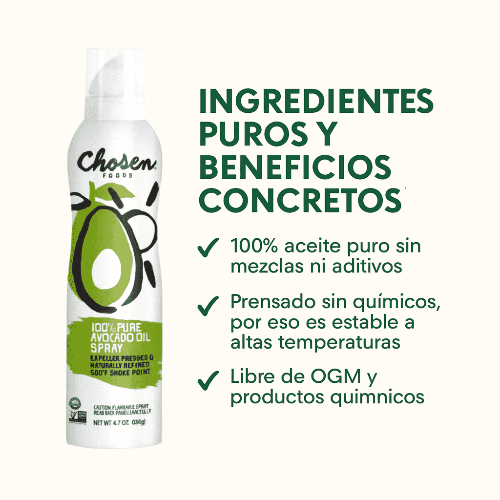 Aceite De Aguacate En Spray - Chosem Foods x134g