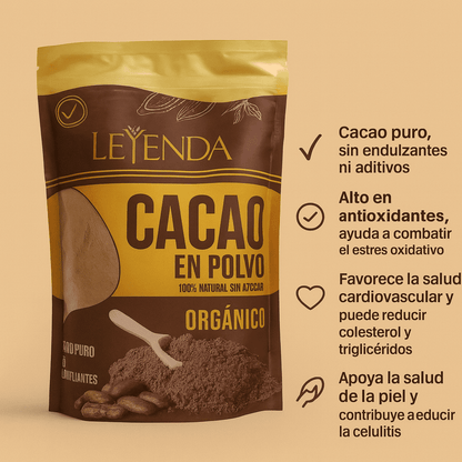 Leyenda Cacao Orgánico en Polvo - Elemental x200gr