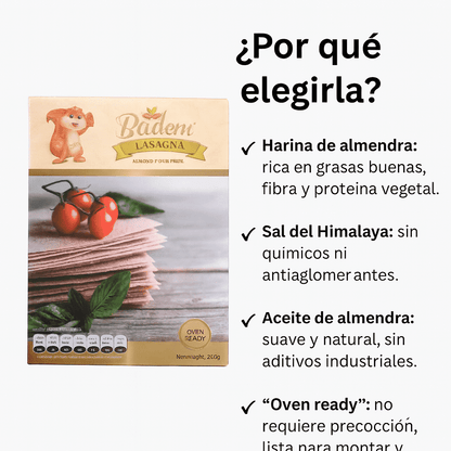 Pasta Lasagna Natural - Badem x250g
