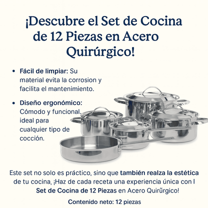 SET DE COCINA EN ACERO QUIRURGICO PURIFIL