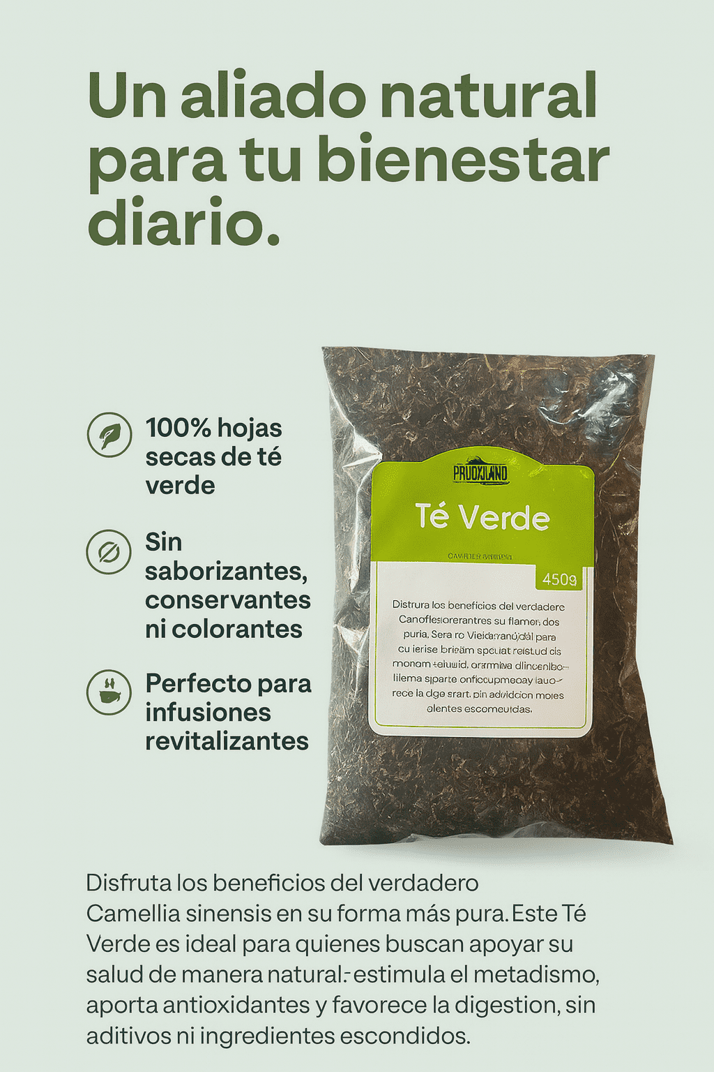 Té Verde - Prodelagro x250g