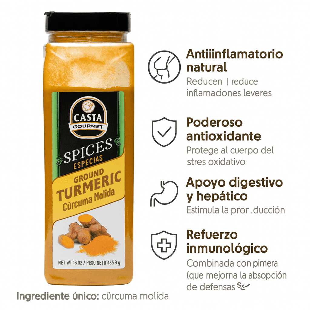 Cúrcuma Molida 453gr -Casta Gourmet