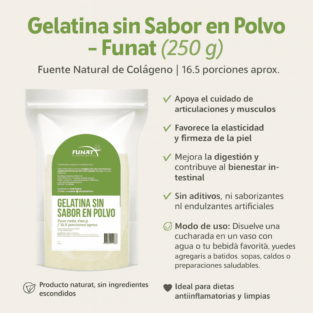 Gelatina Sin Sabor - Funat x250g