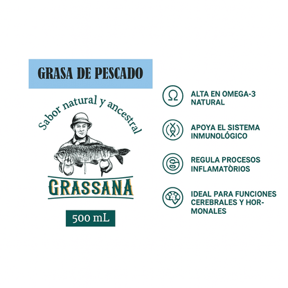 Grasa Orgánica de Pescado - Grassana x500ml