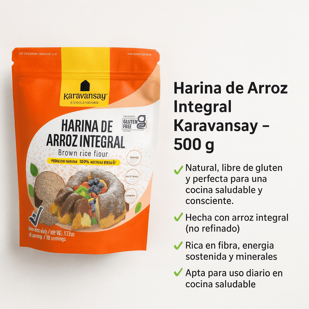 Harina De Arroz Integral - Karavansay x500g
