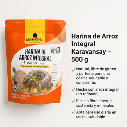Harina De Arroz Integral - Karavansay x500g