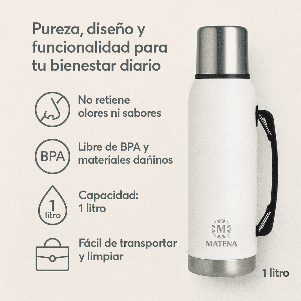 Termo Maestro Cebador Blanco - Matena x1l