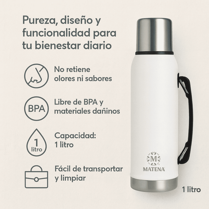 Termo Maestro Cebador Blanco - Matena x1l