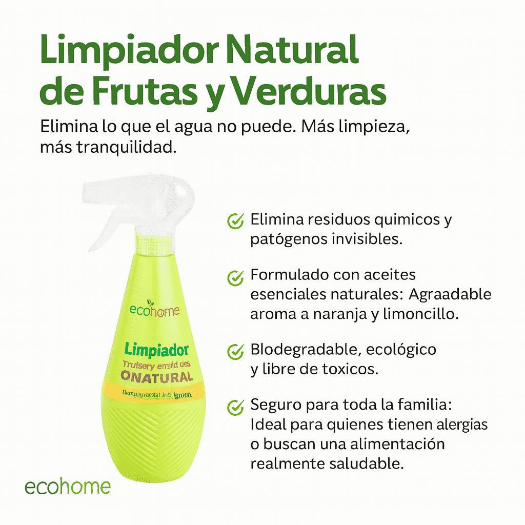 Limpiador De Frutas Y Verduras - Ecohome x500ml