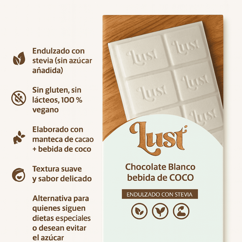 Barra De Chocolate 80% Cacao - Lust x50g