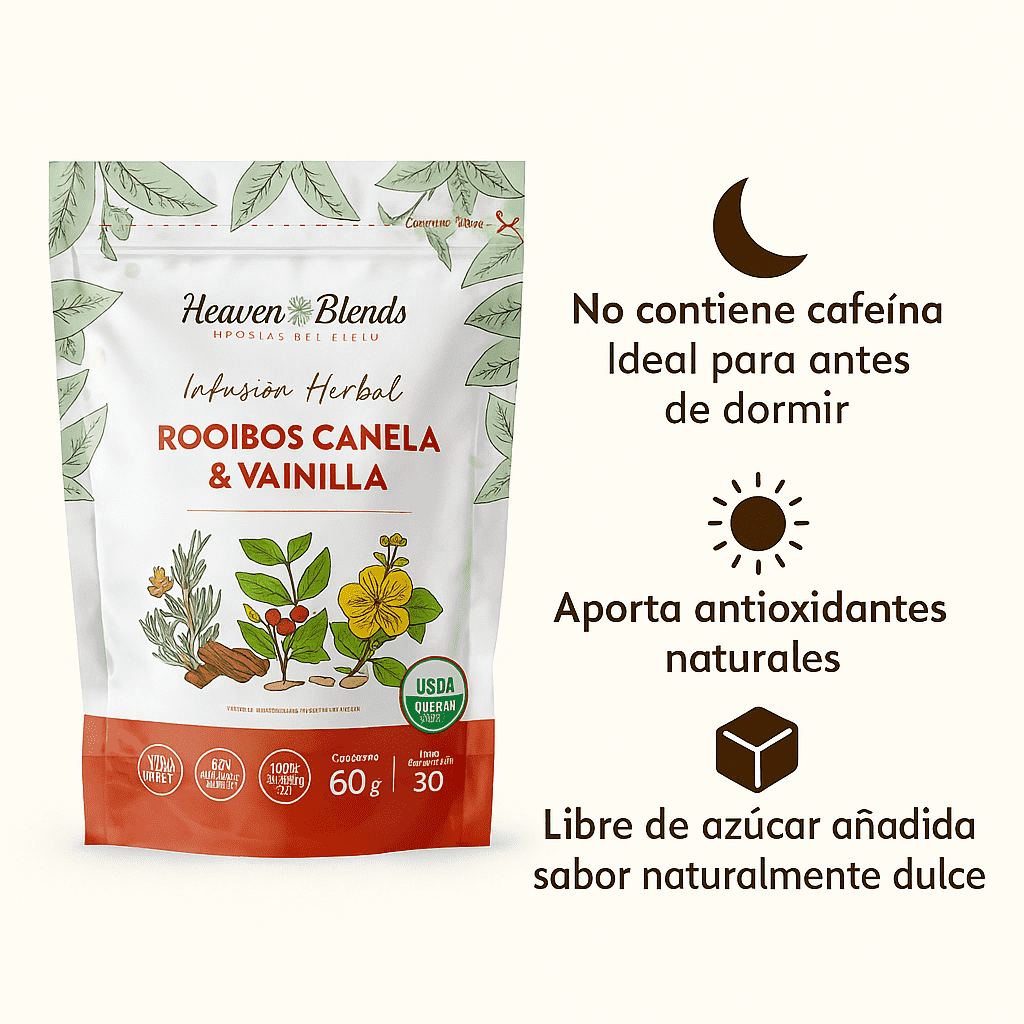 Infusión Orgánica De Rooibos, Canela & Vainilla - Heaven Blends x60g
