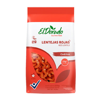 Pasta de Lentejas Rojas Coditos - El Dorado x250g