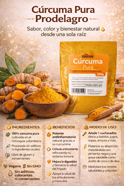 Cúrcuma en Polvo - Prodelagro x500gr