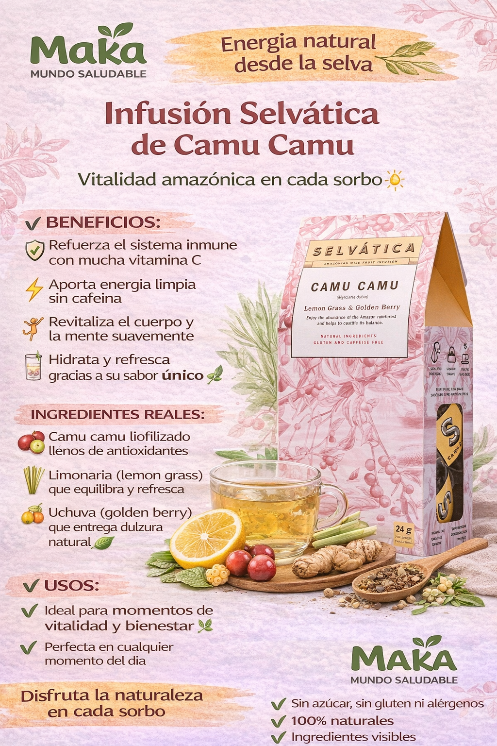 Infusión Camu Camu - Selvática x12unid