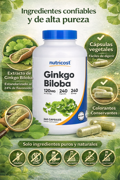 Ginkgo Biloba - Nutricost x240caps