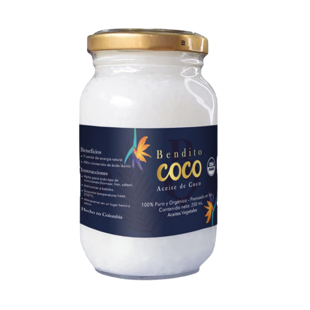 Aceite De Coco Virgen Convencional - BENDITO COCO x200ml