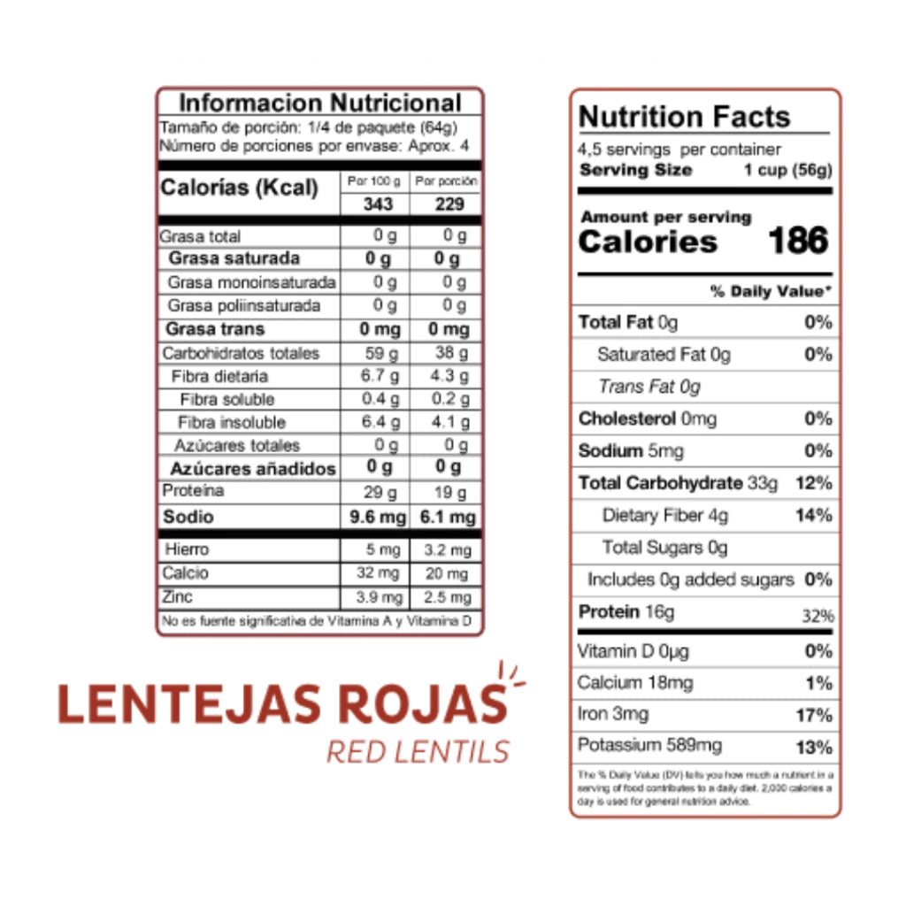 Pasta de Lentejas Rojas Coditos - El Dorado x250g