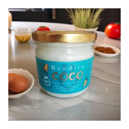 Aceite De Coco Virgen Convencional - BENDITO COCO x420ml