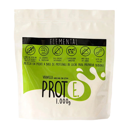 Proteína A Base De Leche Sabor Vainilla (Stevia) - Elemental x1000gr
